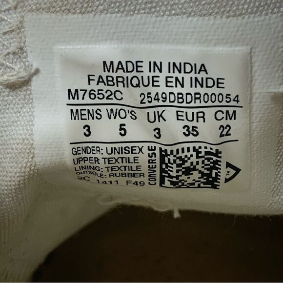 Converae All Star Low Top Shoe Women Size US 5 EU 35 UK 3 M7625C - Picture 6 of 7